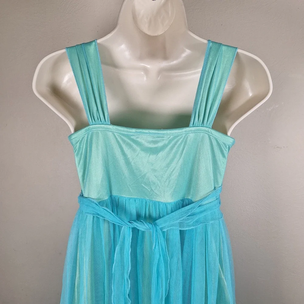 My Michelle Babydoll Fairy Jewel Mermaid Vtg Y2K Juniors Mesh  Layer Dress 14